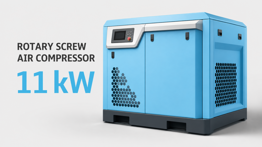 ضاغط هواء لولبي بتردد متغير ودائم المغناطيس مع تبريد بالزيت بقدرة 11 كيلوواط — صورة المنتج 1